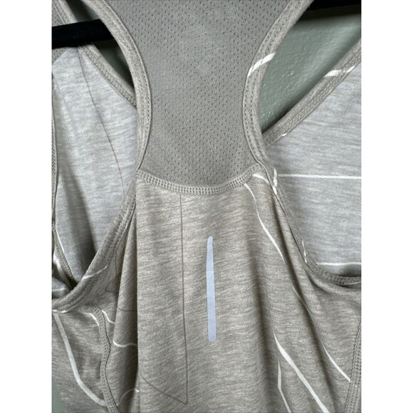 Nike Womens Tank Top Dri Fit Gray Abstract Zipper Back Pocket Size Small - Picture 7 of 9